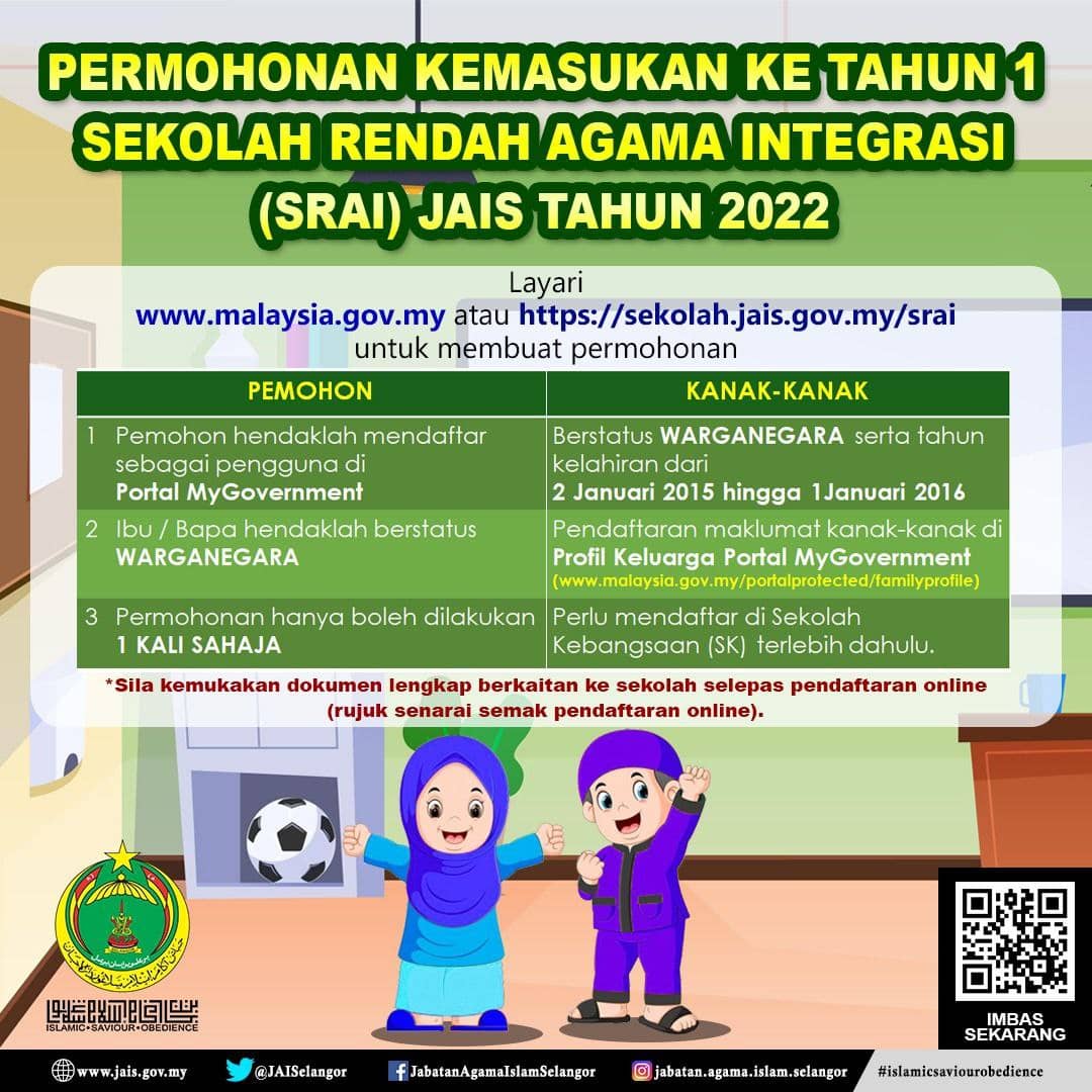 Pendaftaran sekolah tahun 1 2022